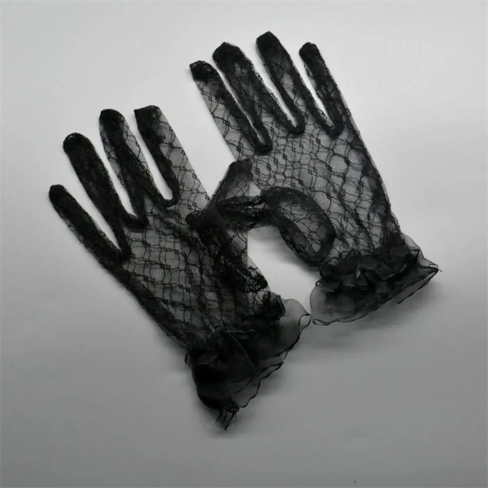 

Retro Cosplay Autumn Dress Accessories Dinner Dress Banquet Lace Gloves Bridal Mesh Gloves Thin Mittens Wedding