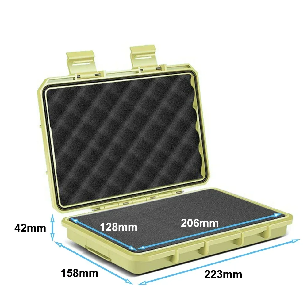 Dry Box Airtight Waterproof Tool Box Protect Against Shock Ruggedized Plastic Shockproof Sponges Compressive Strength
