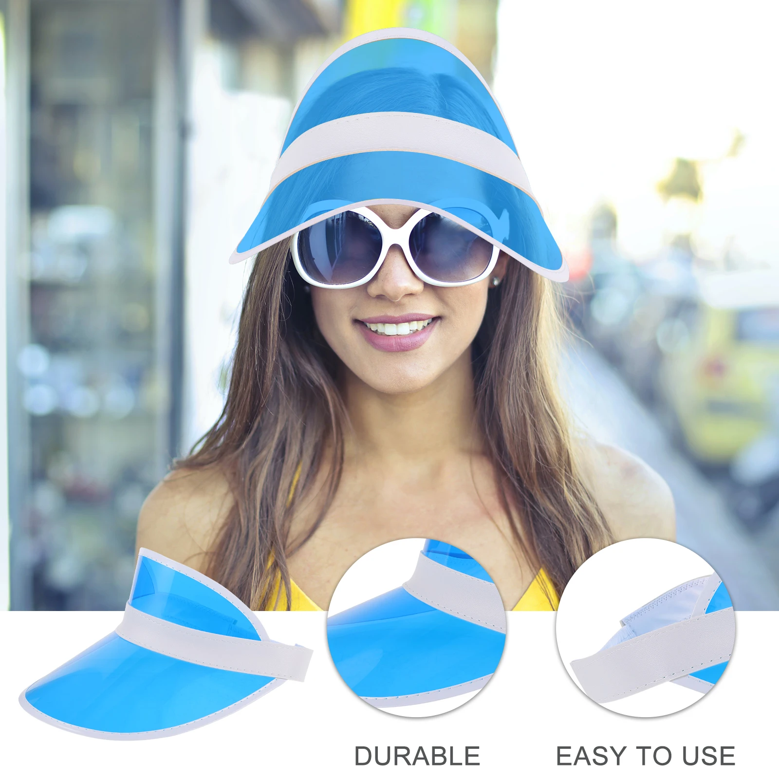 

Wide Brim Sun Hat Visor for Women Men UV Protection Outdoor Beach Pool Hiking Fishing Plastic Golf Summer