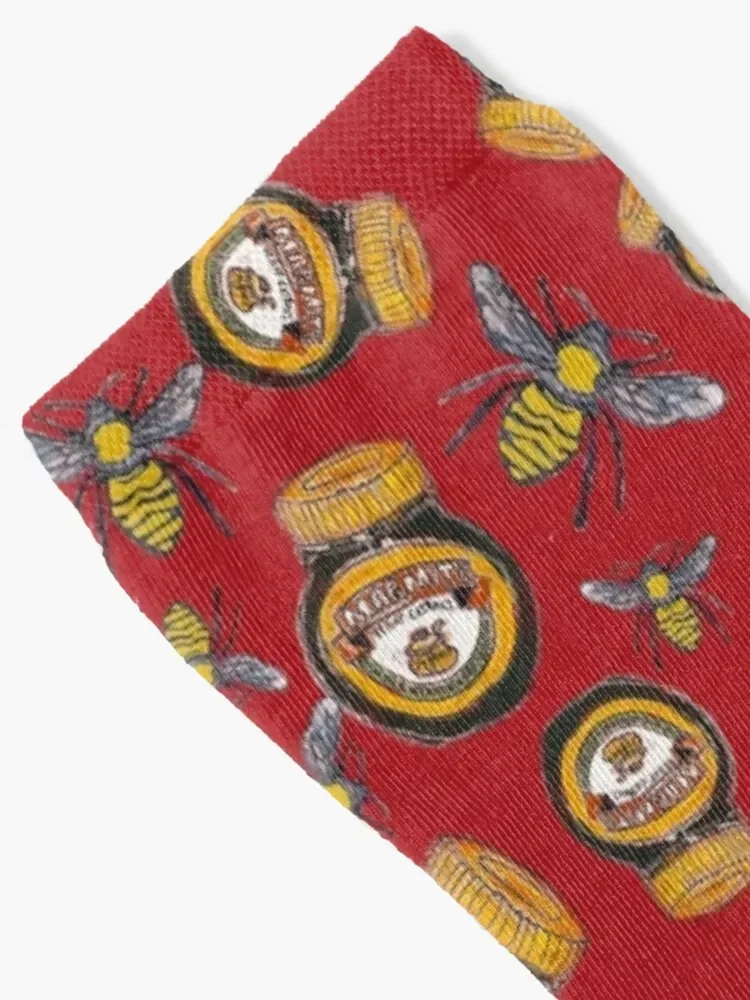 Honey Bees & Marmite Socks christmas gifts Soccer Rugby Women's Socks Men's