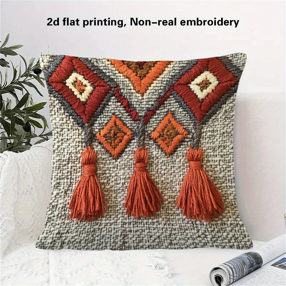 Colorful 2D Printed Pillow Covers , Used for sofa bedroom room dormitory home decoration cushion cover.