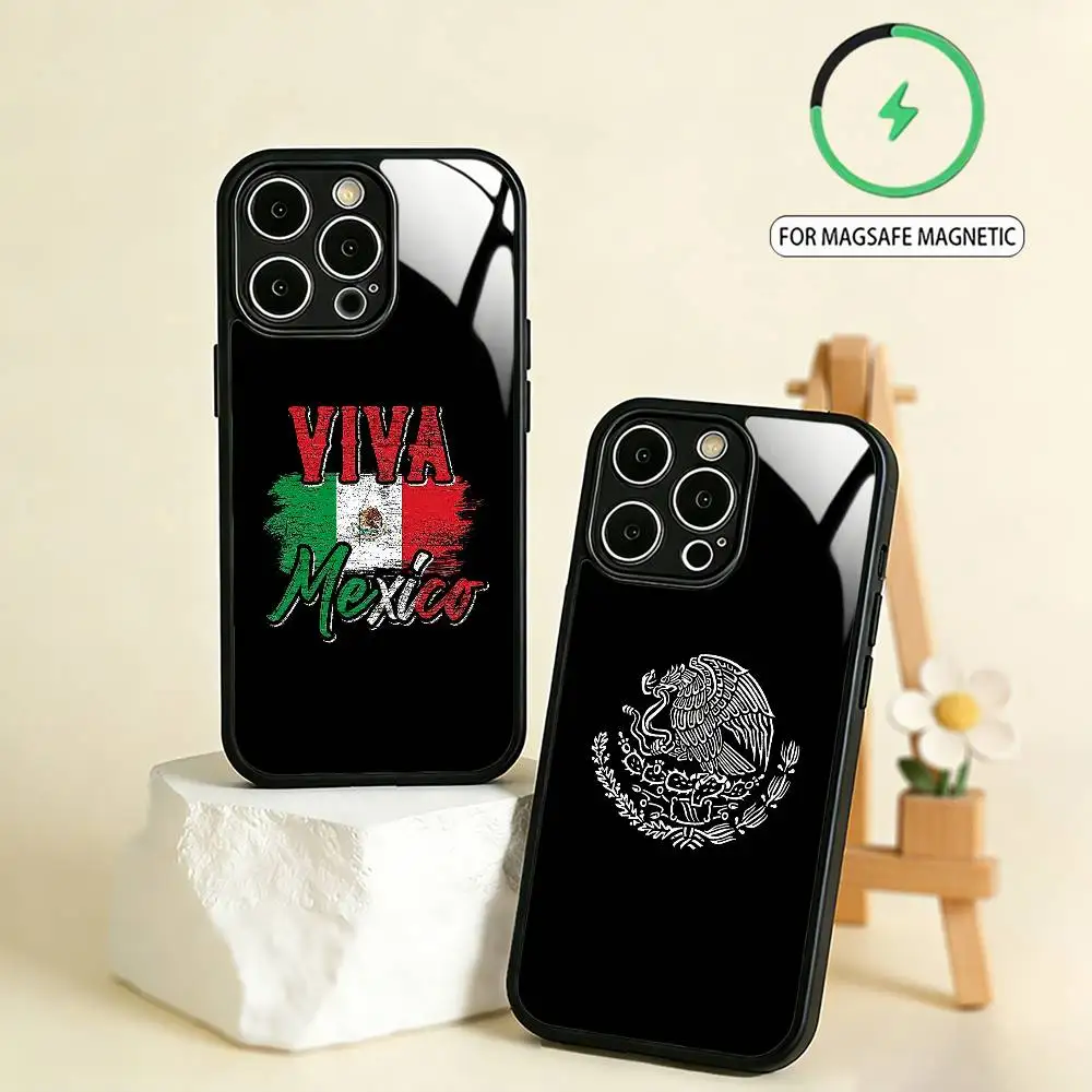 

National Emblem of Mexico Phone Case For iPhone17,16,15,14,13,12,11 Plus,Pro Max Magnetic For Magsafe Wireless Charging