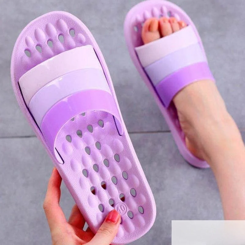 Xingrun Bathroom Slippers Women's Anti-slip Thick Bottom Makeup Room Bath Quick Dry Household Men's Hollow Home Use Slippers