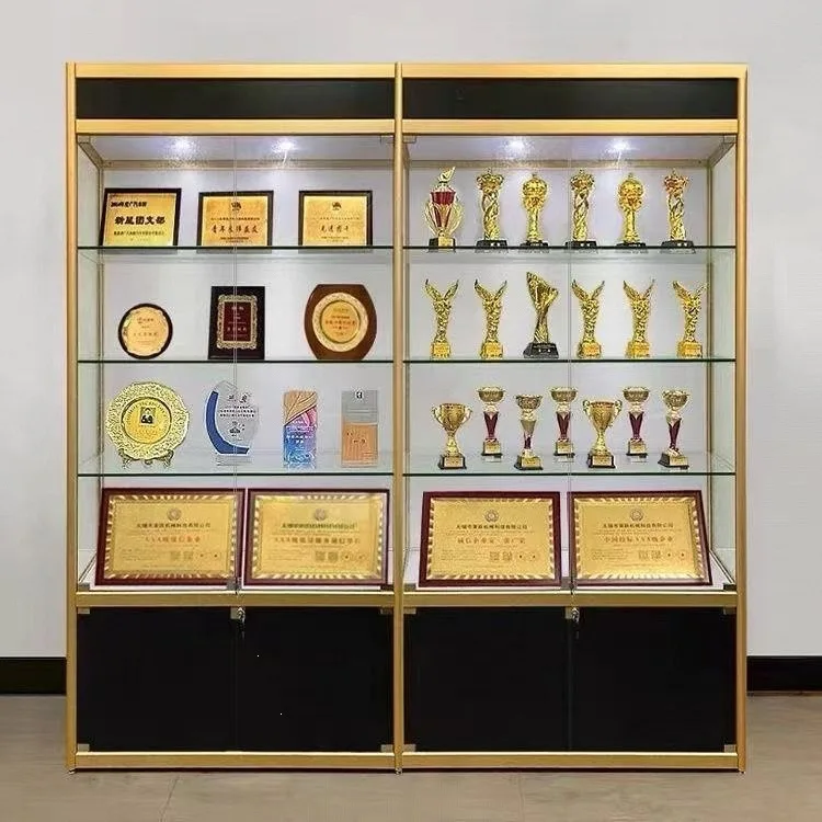 Cosmetics Jewelry Sample Figure Display Stand Crafts Display Stand Red Wine Glass Transparent Display Cabinet Counter