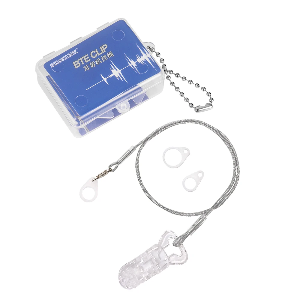 Anti-Lost Lanyard for BTE Hearing Aids Silicone Protective Loop Retainer Clip Strap for Seniors Kids Behind Ear Hearing Devices
