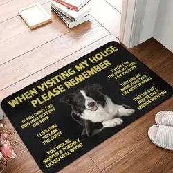 House entrance carpet Border Collie Front Floor Door Entrance Mat Indoor Pet Dog Gift Bath Kitchen Doormat Garden Carpet Rug