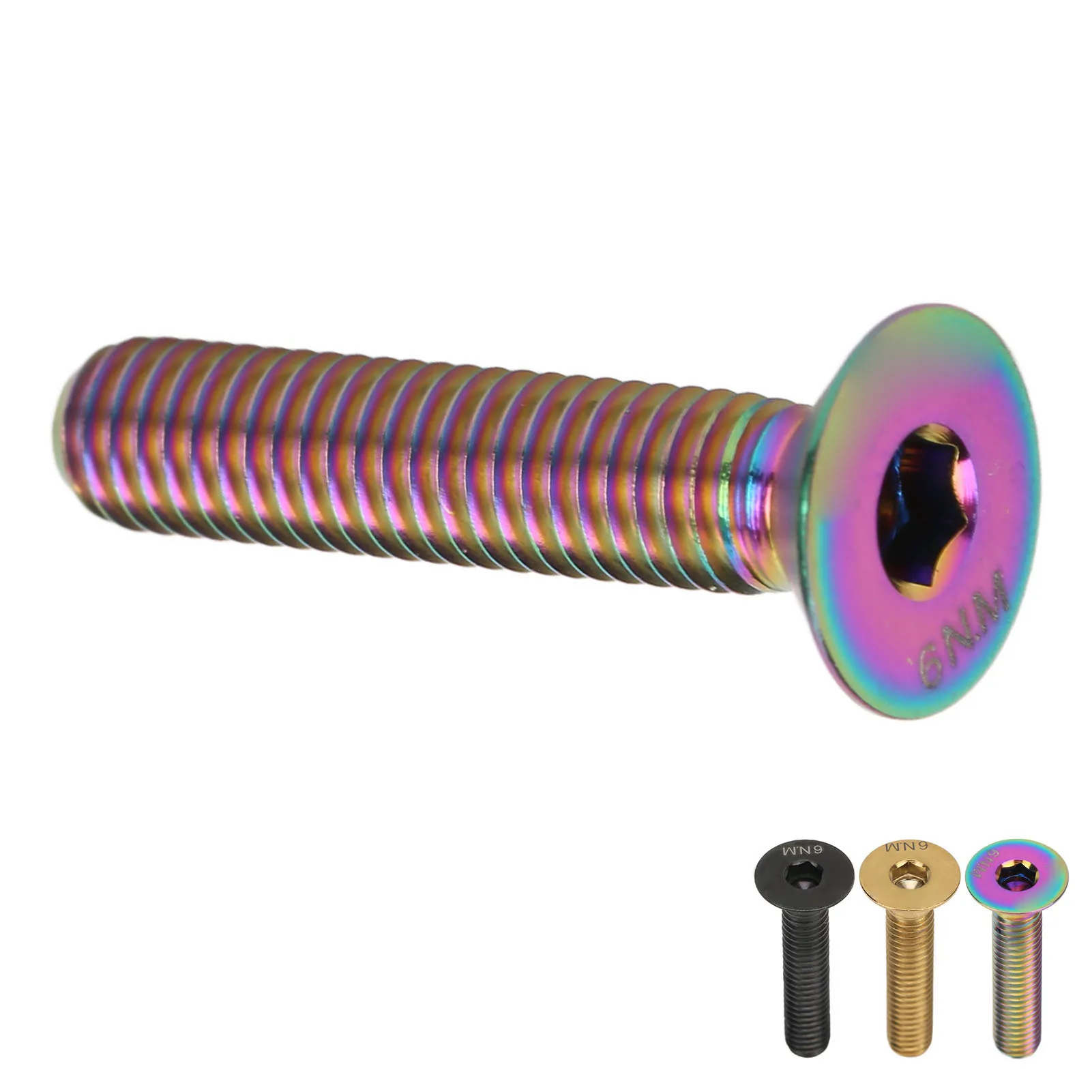 Bike Accessory Bike Stem RISK Headset Stem Top Fixing M6x30mm Bike Stem Screw Titanium Alloy for Bike Repair Cycling Accessories