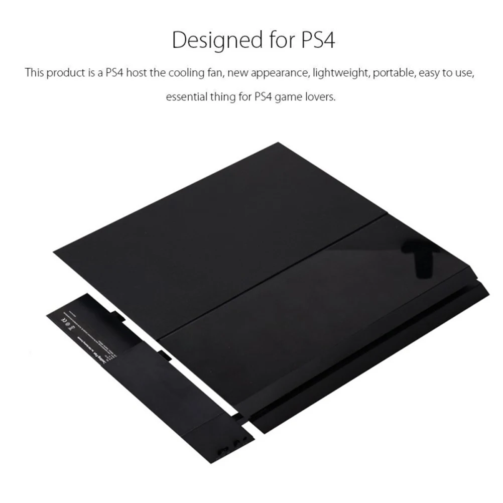 

Cooling Fan For Console Auto-Off External Cooler 38°C Detection 5V Usb Powered 4 Black Notebook Cooler Fan