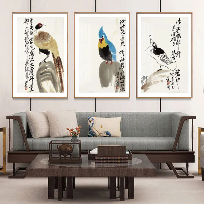 Chinese Classical Animal landscape Ink Printings prints Wall Art Canvas posters Artwork Home Livingroom decor Proter And Print