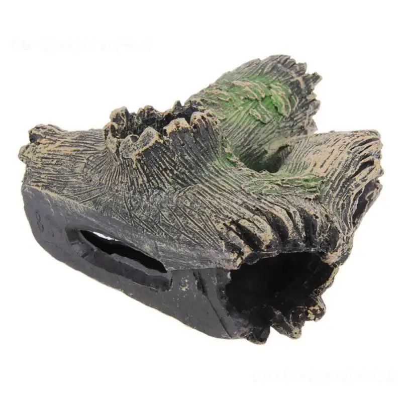 Moss-like Root Landscaping Cichlid Family Shrimp Cave House Aquarium Tree Hole Tank Decorative Fish Tank Decorative Resin