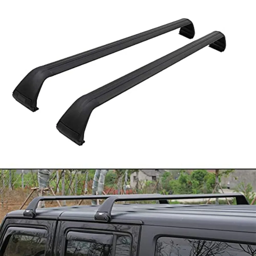 

Roof Rack Cross Bars Compatible for 4 Door Jeep Wrangler JK JL Gladiator JT 2007-2024 Heavy Duty Crossbars Cargo Luggage Black