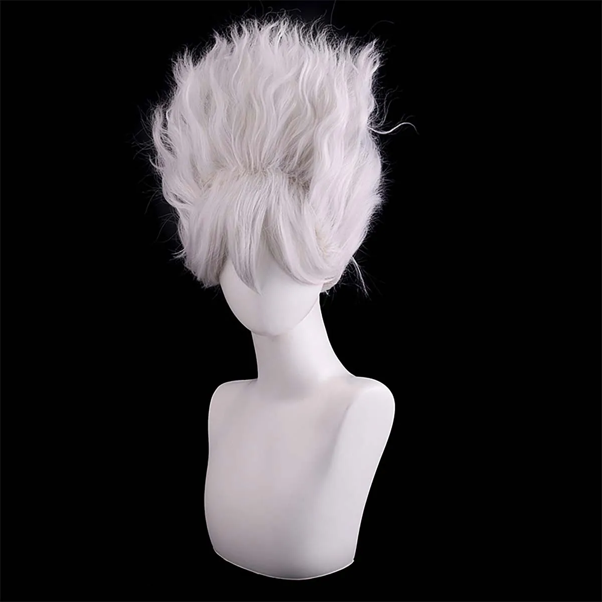 Halloween Cosplay Props Accessory Anime Luffy Cosplay Silver Short Curly Wig