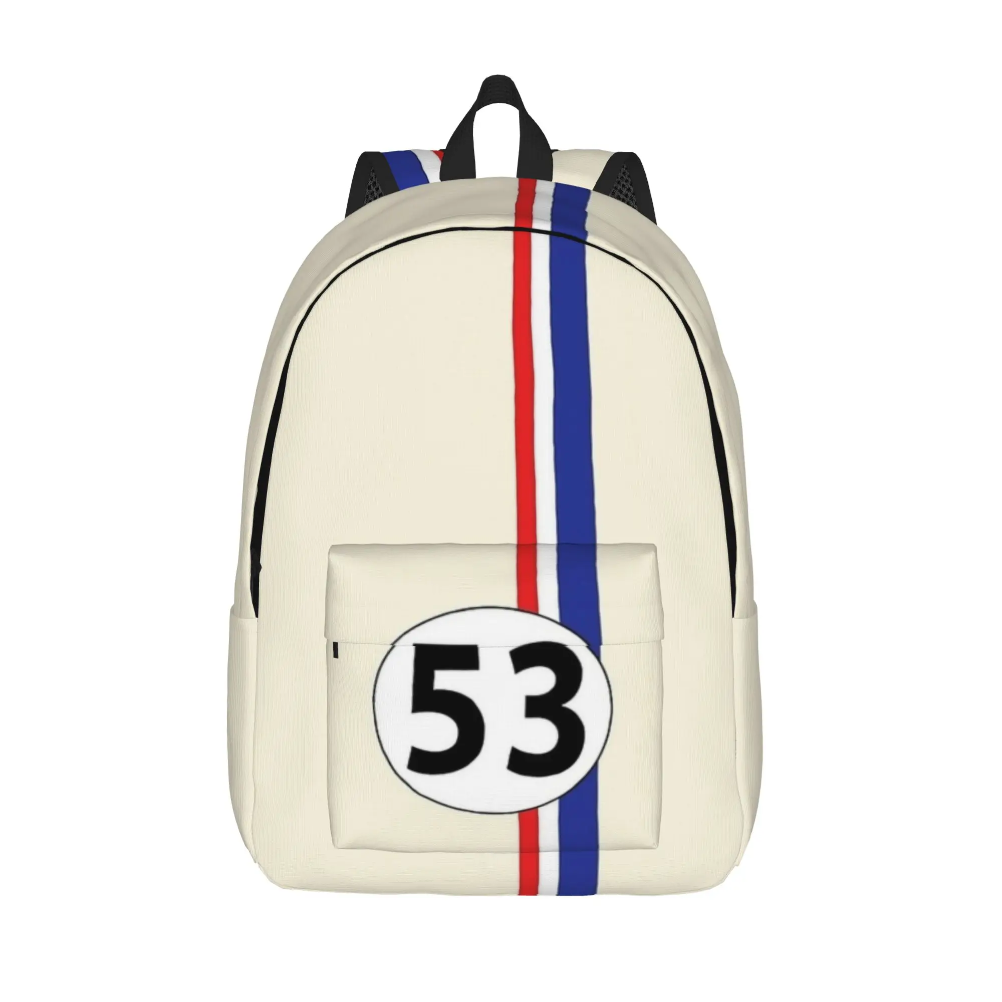 

Herbie 53 Car Racing Classic Cool Backpack Sports Student Work Race Enthusiasts Daypack Men Women Laptop Computer Shoulder Bag