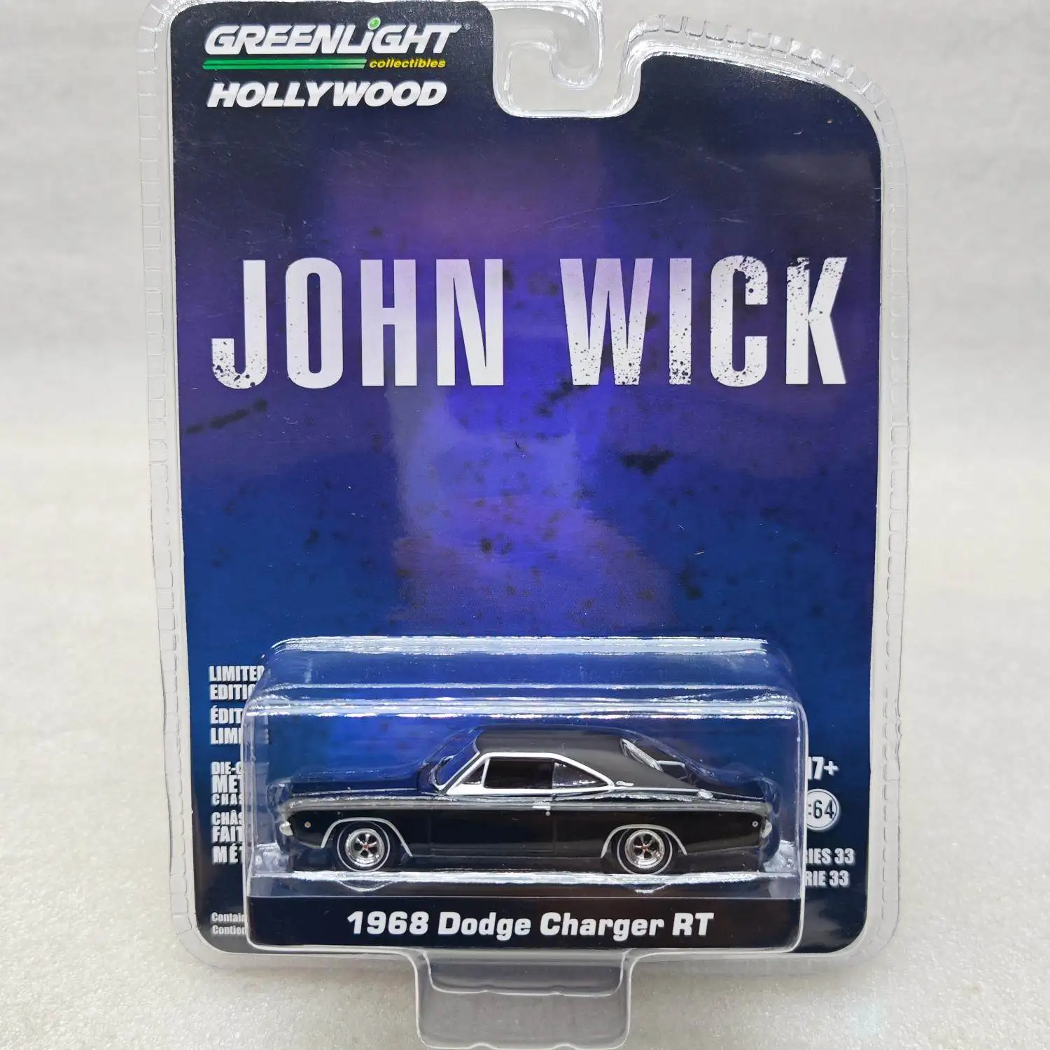 

GreenLight 1:64 Hollywood 33-John Wick (2014) 1968 Dodge Warhorse R/T 44930-E Diecast Alloy Car Model Collectible