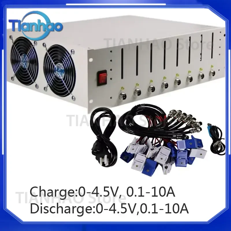 EBC-X 8-Channel 18650 Lithium Battery Capacity Tester for Charge Discharge 10A Cycling and Aging Test Instrument