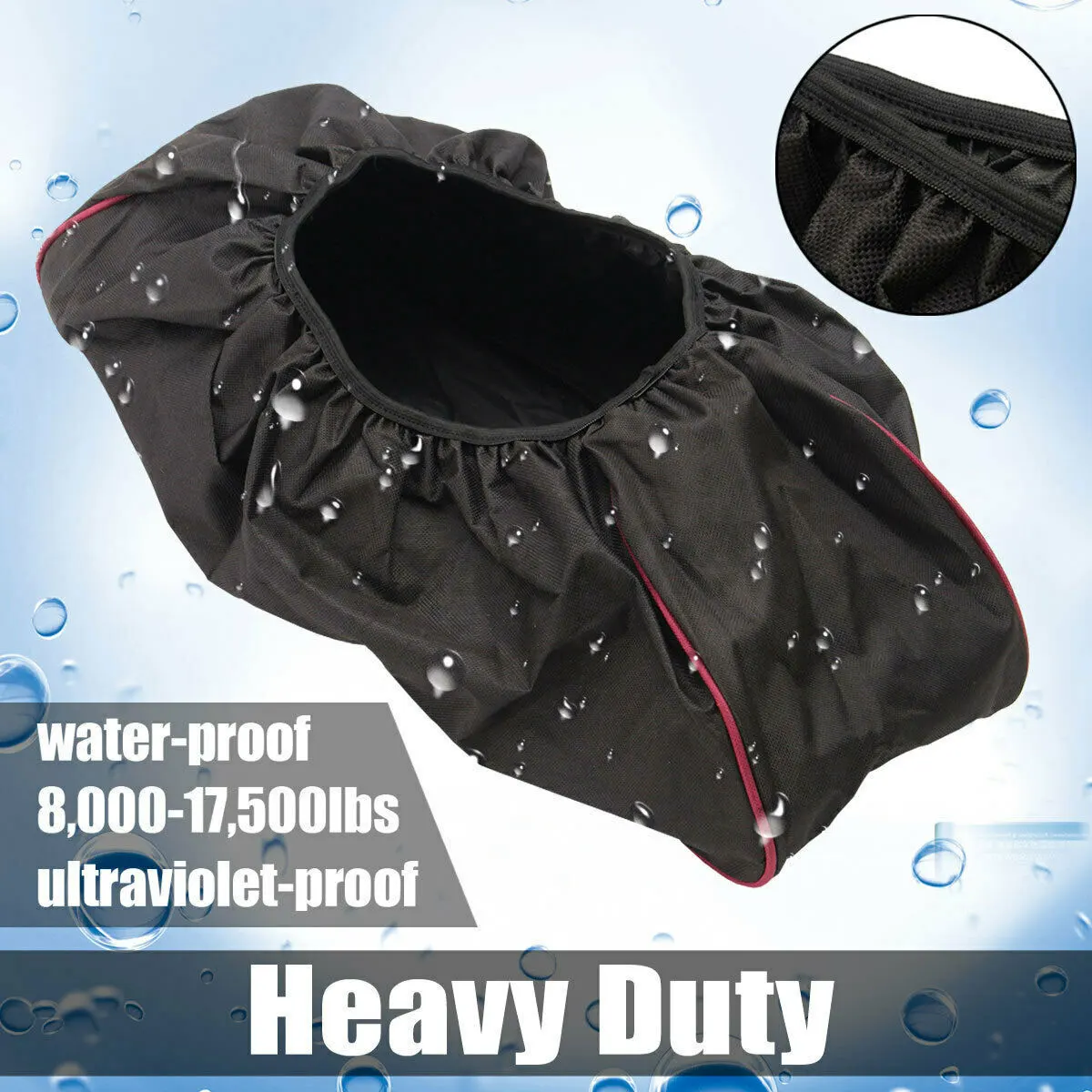 New Dust Capstan Cover 600D Oxford Cloth Winch Cover Waterproof Soft Winch Cover Dust Cloth Heavy Duty Winch Protection Cover