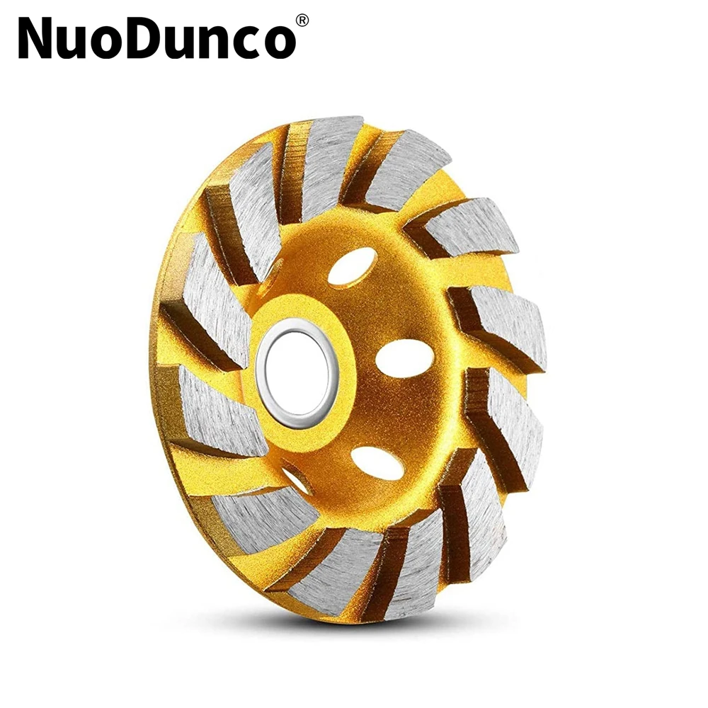 1pc 4 Inch Concrete Turbo Diamond Grinding Cup Wheel 12 Segs Heavy Duty Angle Grinder Wheels For Angle Grinder