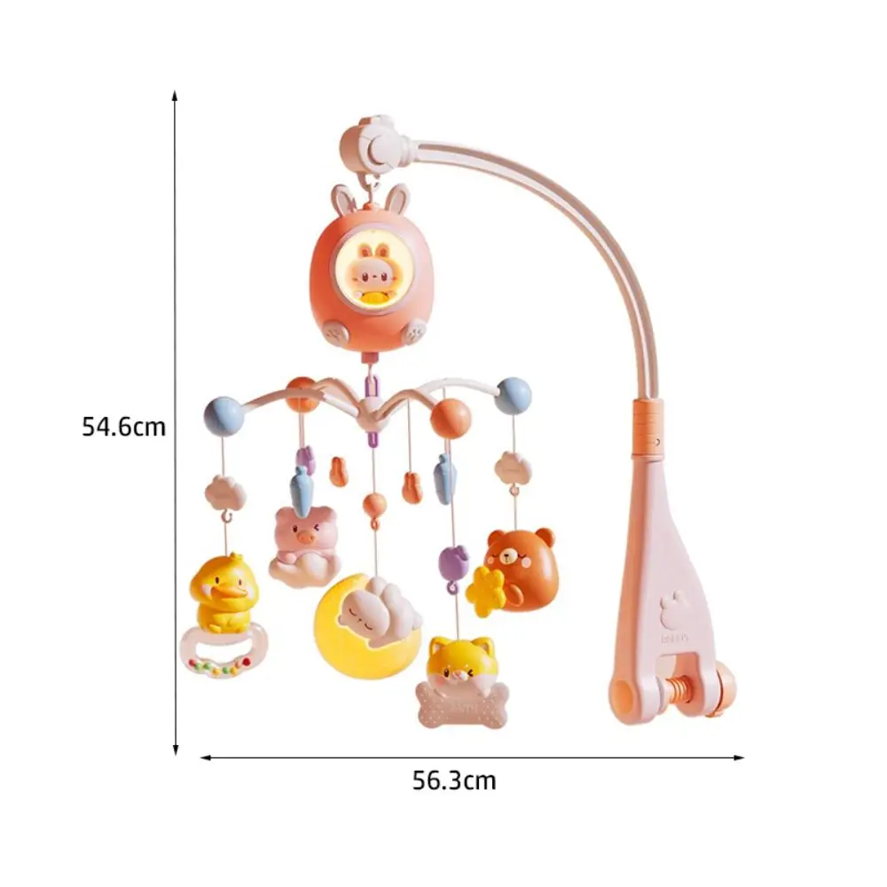 Met verlichting Roterende bedbel Muziekprojectie Hangende stijl Babybedje Mobiel Roterend ontwerp Kinderwagen Hangende pasgeboren baby