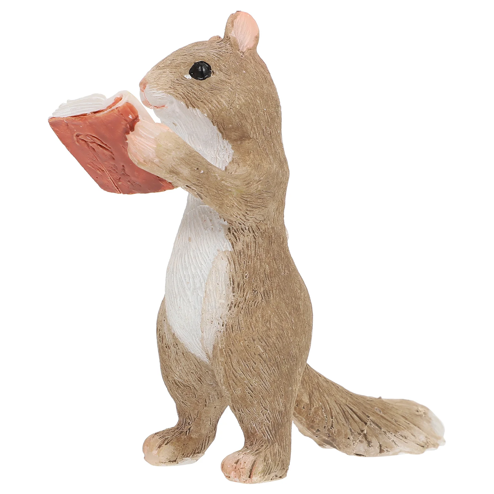 

Elegant Resin Squirrel Reading Book Home Garden Decor Animal Sculpture Resin Squirrel Figurine Animal Sculpture