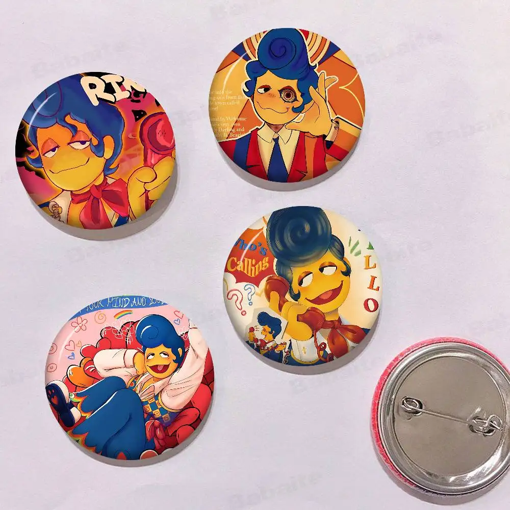 Popular Horror Game Welcome Home Wally Darling 32/44/58mm Handmade Pin Round Funny Snap-in Brooches For Backpack Cothes Badge