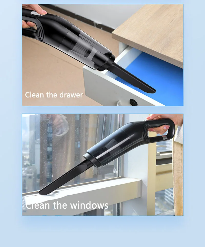 New Car Vacuum Cleaner Wet Dry Dual-Use Car Wireless Charging Car Household Handheld Vacuum Cleaner High Power Suction