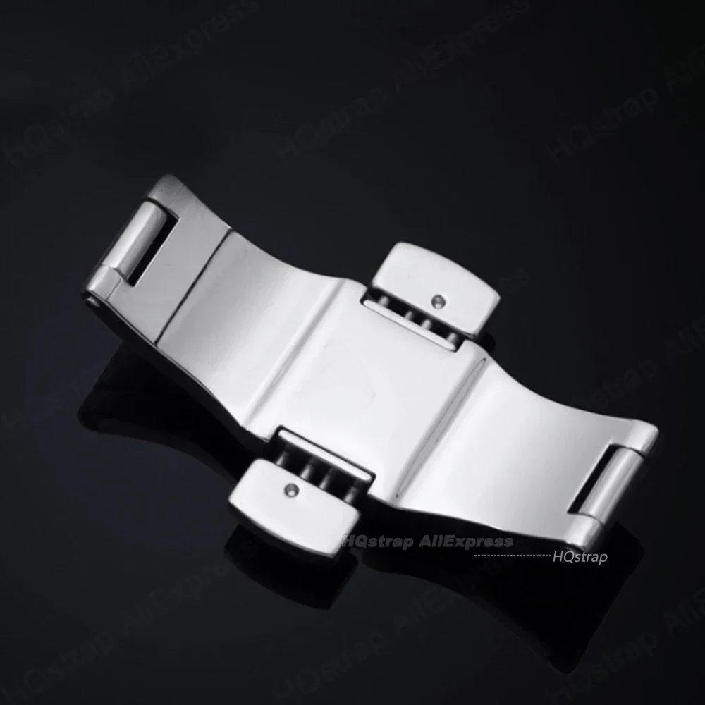 Double Push Butterfly Buckle Stainless Steel Folding Clasp Watch Band Button 3mm 4.5mm 6mm Watchband Buckles Watches Accessories