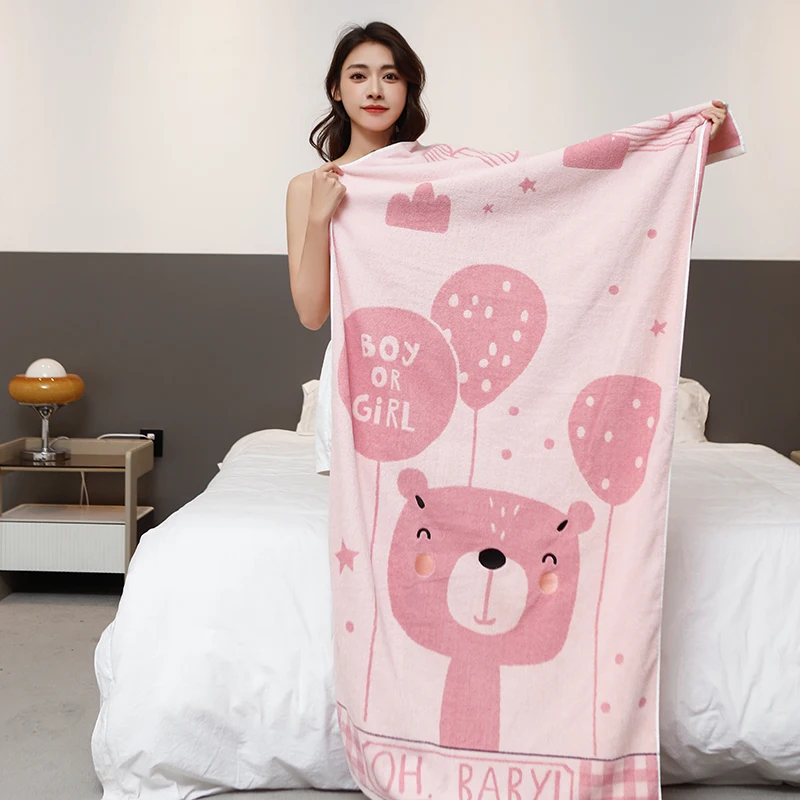 80x160cm Pure cotton bath towel for home use, women's adult thick quick-drying absorbent soft skin-friendly non-shedding