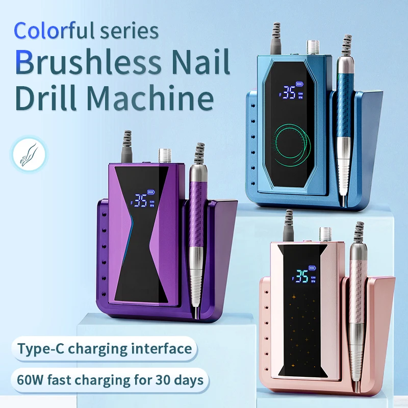 Electric Manicure File Mini Portable Cordless Nail Drill Machine for Beauty Nail