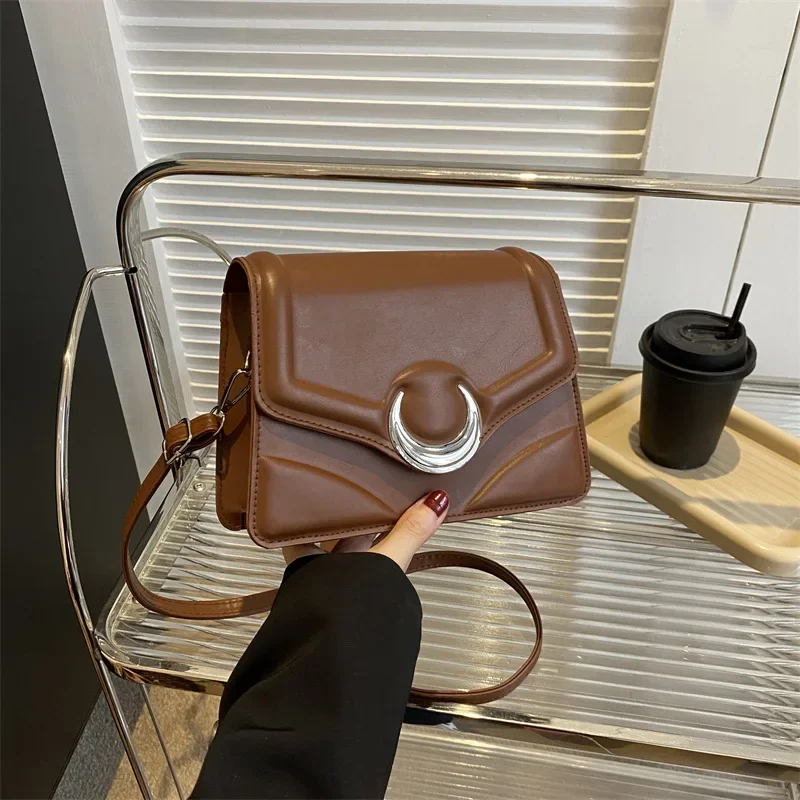 Popular Small Crossbody Bag New Trendy Solid Color Small Women\'s Shoulder Bag High-end Versatile Luxury Brand Crossbody Bag