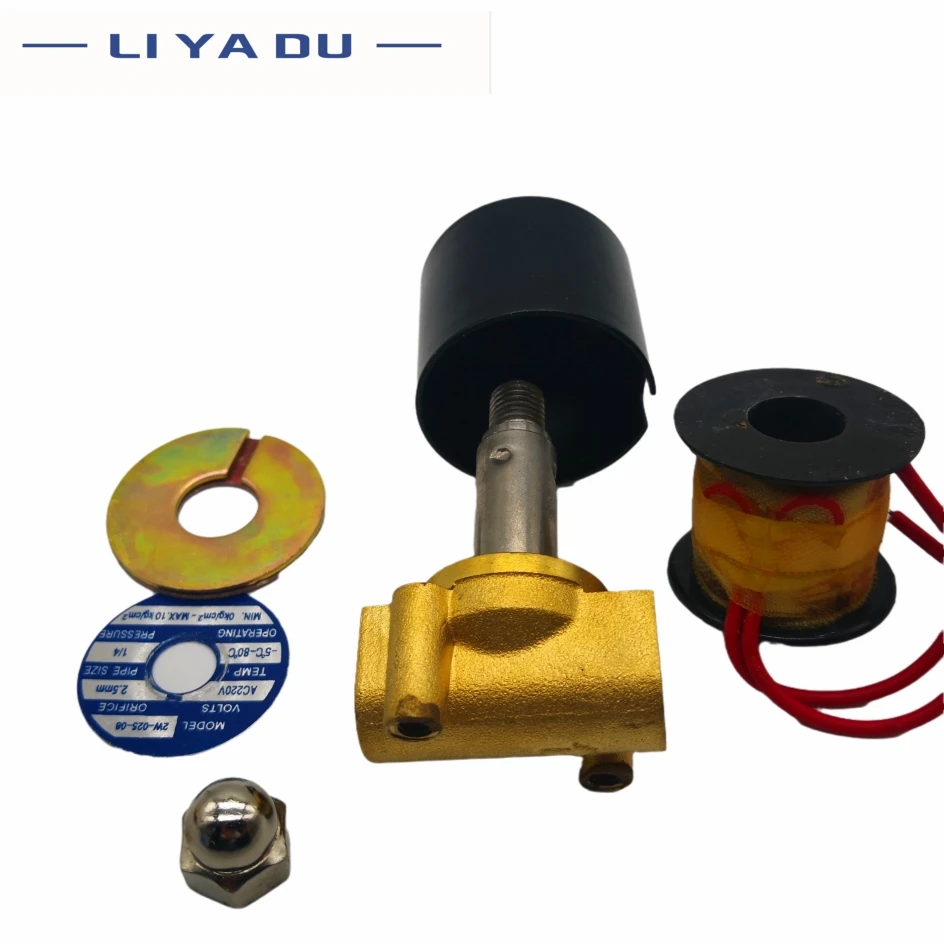 Solenoid Valve normally closed brass DN06/08/10/15/20/25 1/4