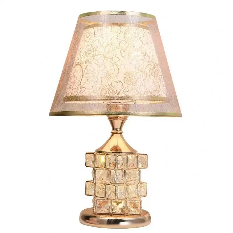 

Customized Creative Living Room Hotel Light Emitting Diode Decorative with Usb Charger Luxury Desk Lamp Glass