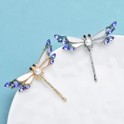 Wuli&baby Elegant Dragonfly Brooches Pins For Women Lady 2-color Beautiful Insects Party Office Brooch Pins Gifts