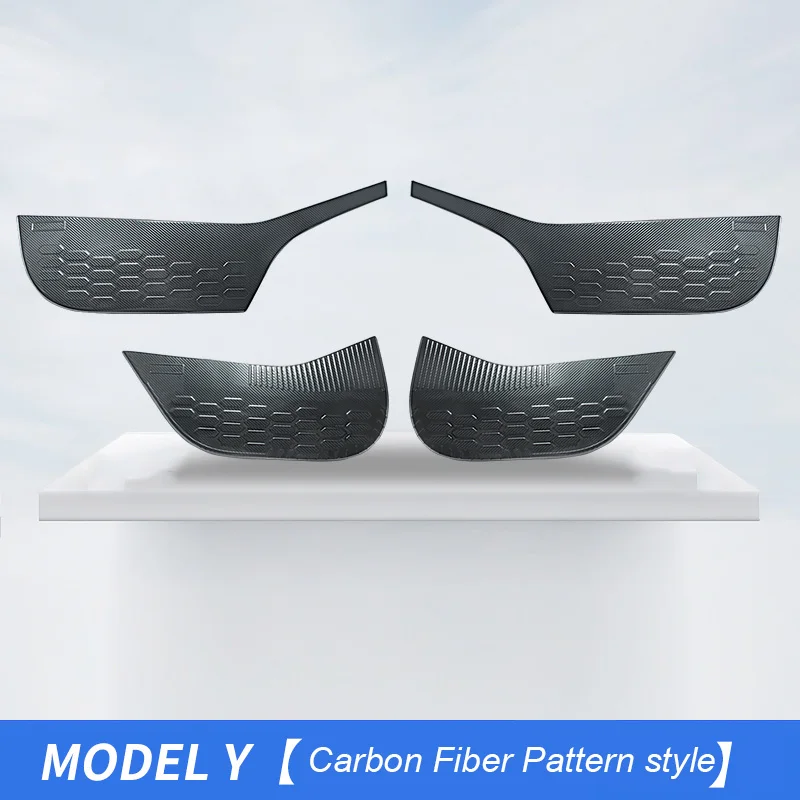 

Lantsun T3Y-1002 for Tesla for model Y carbon fiber pattern style anti kick pad 4pcs/set