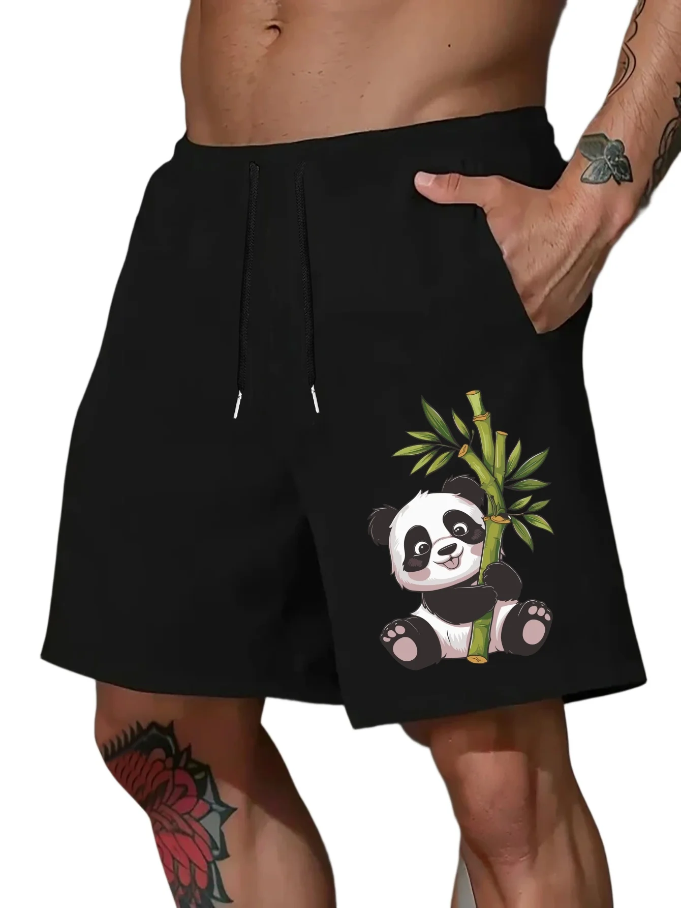 

Shorts Casuais De Verão Para Homens Cintura Com Cordão E Bolsos Design Estampado Na Moda Para Praia E Atividades Ao Ar Livre