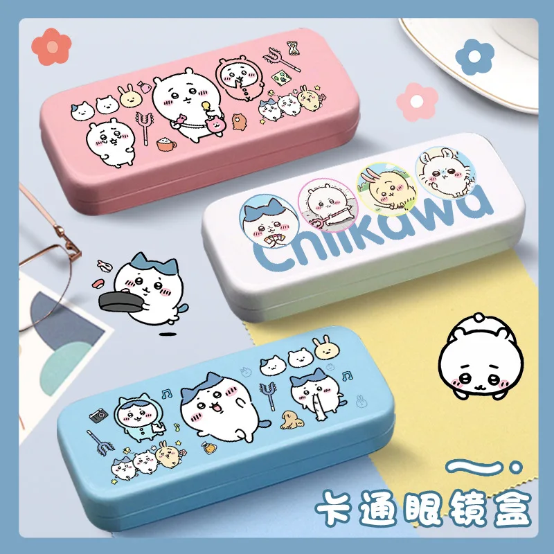 New Pencil Case Cartoon Cute Glasses Case Male Female Student Girl Hachiware Frame Eye Mirror Box Cute Myopia Glasses