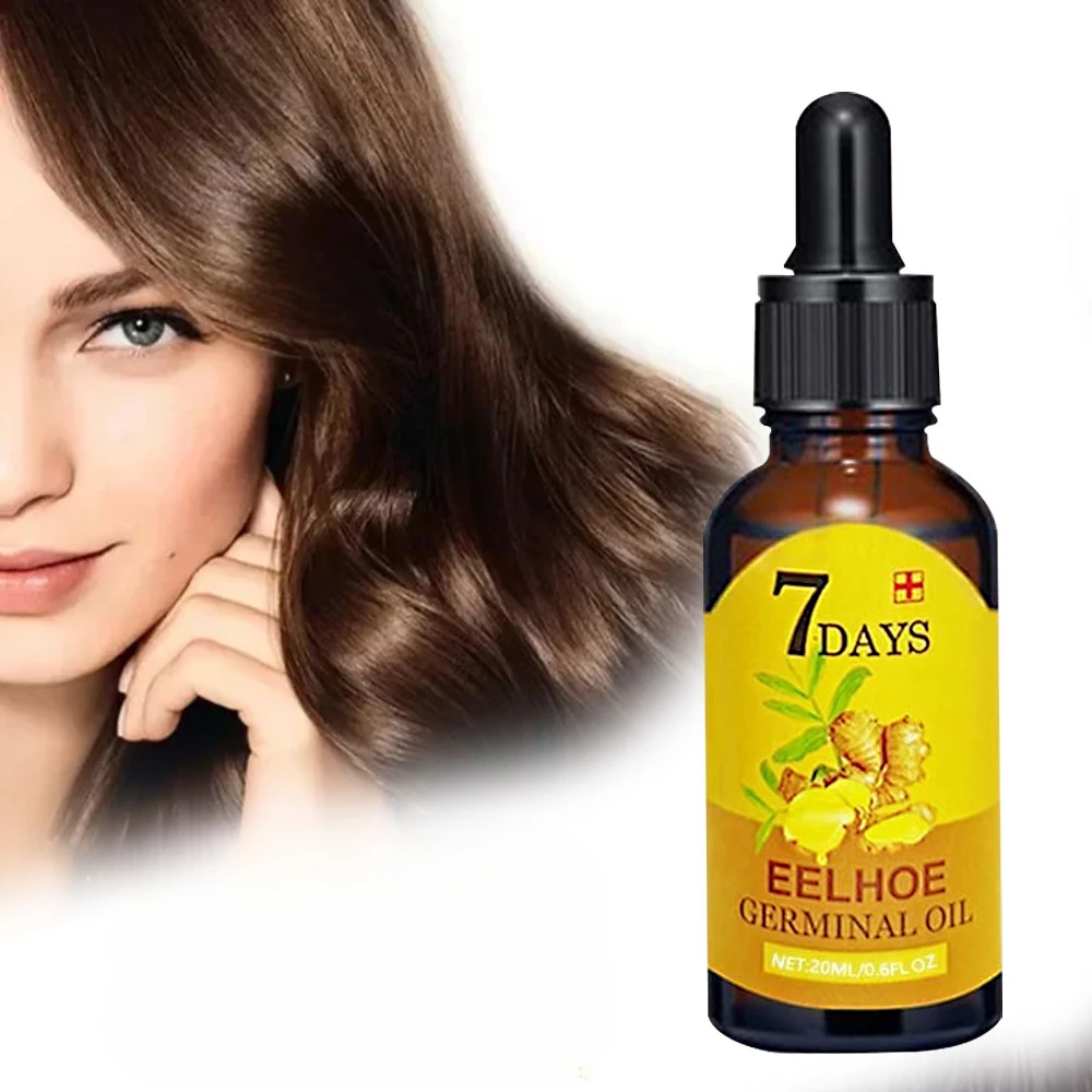 Ginger Essential Hair Growth Oil Liquid Anti Hair Loss Baldness Remedy Boost Grow Thicker Hair Care Scalp Treatment Product 40ml