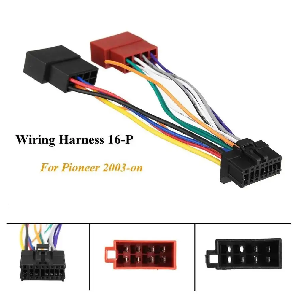 Car Stereo Radio Harness ISO Radio Play Plug Auto Adapter Wiring Harness Cable Loom Connector H6E2