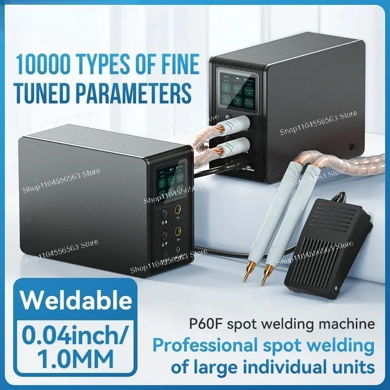 P60F Lithium battery spot welding machine handheld small stainless steel household farad capacitor 18650 nickel sheet welding