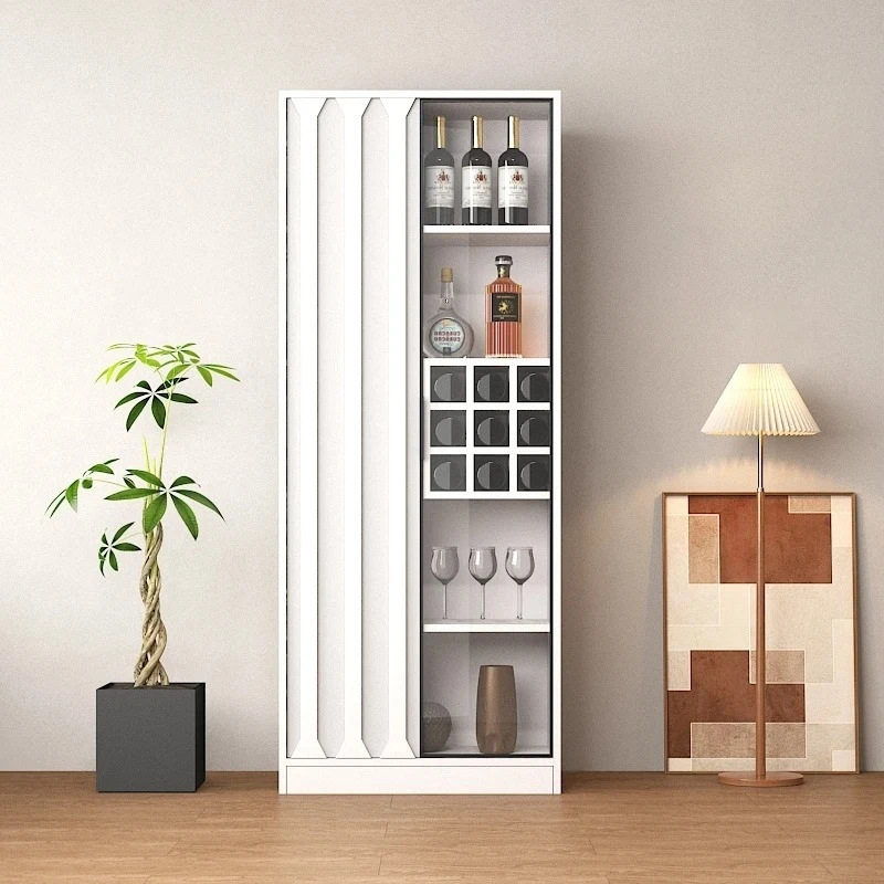 

YY CP light luxury solid wood wine cabinet modern simple living room wall storage cabinet household multi-layer storage