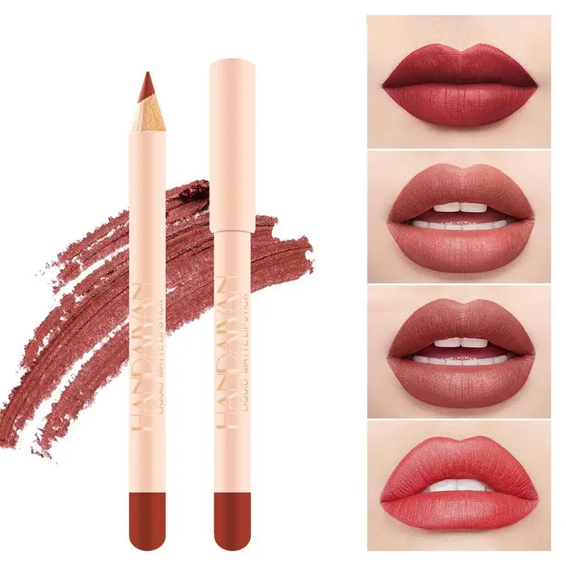 12 Kleur Lip Liner Pen Langdurige Lipliner Fluwelen Lippen Make-Up Vrouwen Lip Liner Pen Set Lippen Make-Up Cosmetische Vrouwen Schoonheid