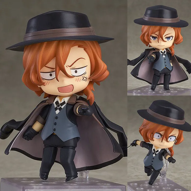 Bungo Stray Dogs Dazai Osamu Nakahara Chuuya Nakajima Atsushi Edogawa Ranpo  Anime cartoon figure Q-version collectible figurine view 3