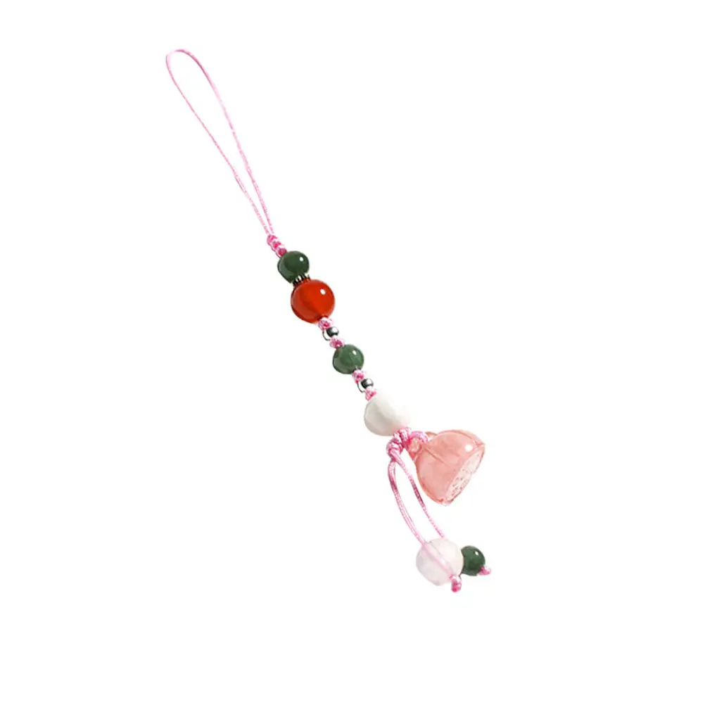 1Pcs Seed Pod Charm Pendant Vintage Chinese Strap Lanyard for Mobile Camera Tablet USB Key Ring Gift