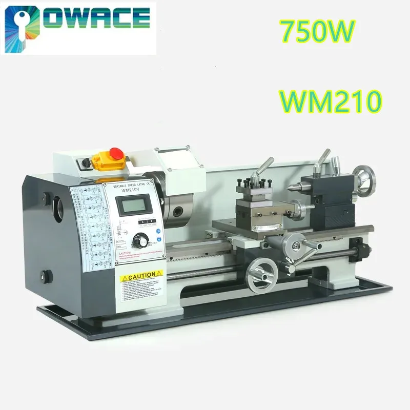 【EU Stock】Horizontal 750W WM210 MINI Lathe Machine For Metal 50-2500rpm DIY Metal Working Table