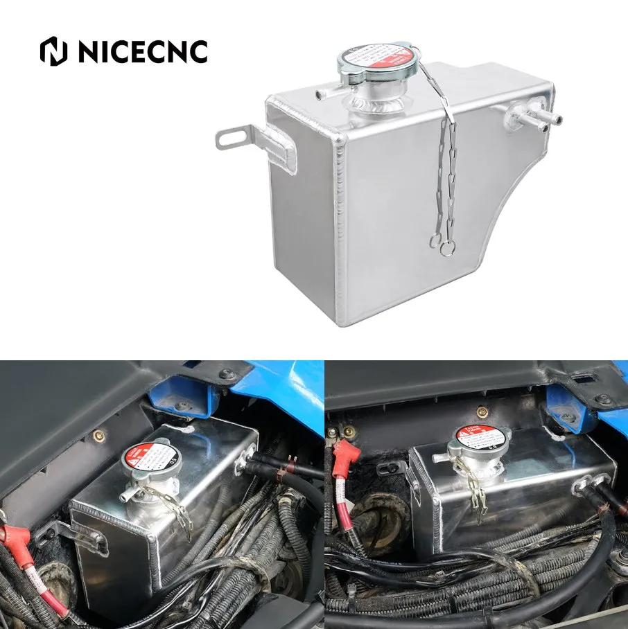 NICECNC UTV For Polaris RZR XP TURBO 2016-2021 Dual Surge Tank Coolant Reservoir Good Quality Billet Aluminum Accessories