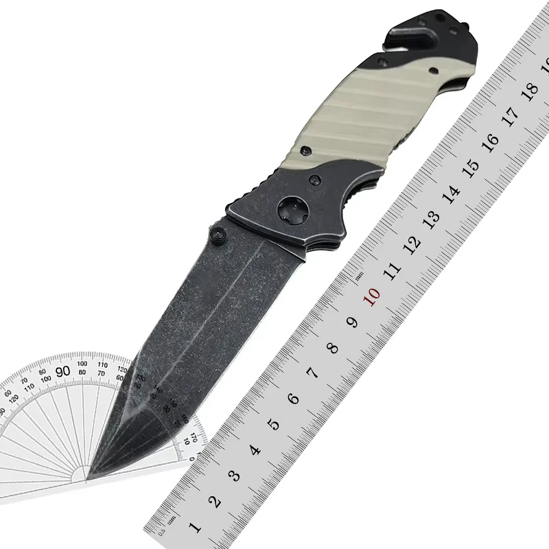 Lâmina dobrável faca de titânio militar acampamento ao ar livre resgate caça sobrevivência utilitário tático bolso ferramenta edc multi facas