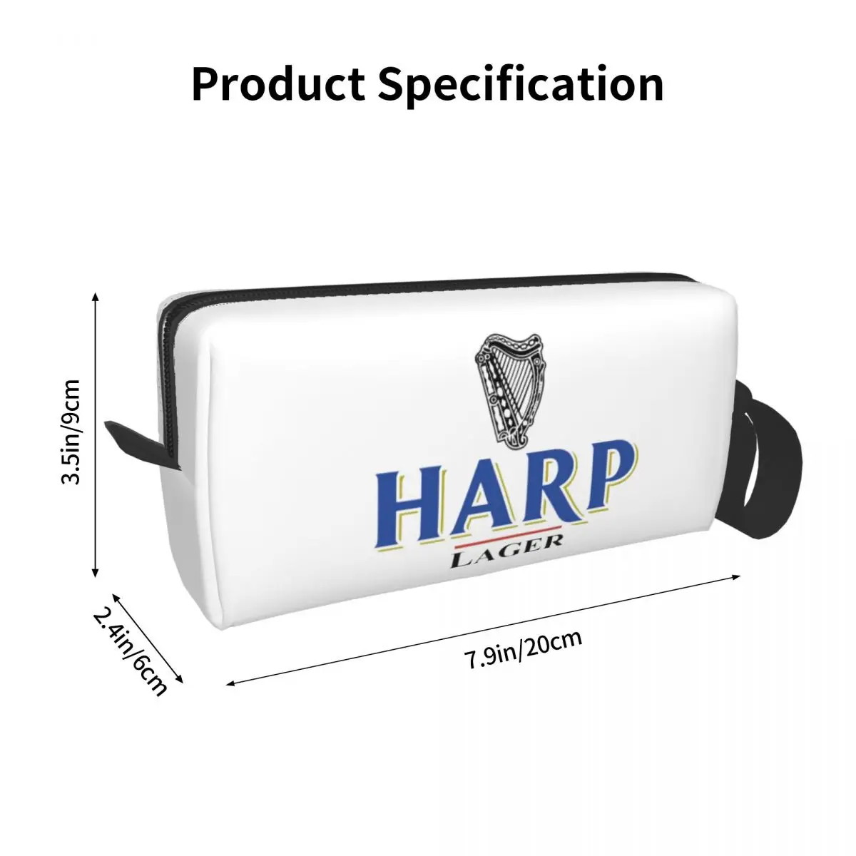 Harp By Guins Makeup Bag Cosmetic Organizer Toiletry Cosmetic Bag for Women Beauty Travel Pencil Case