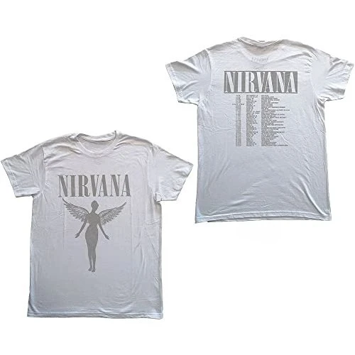 Rock Band Nirvana Print Men's 100%Cotton Shirt Y2k Hiphop Style Graphic Tshirt Unisex O-neck Short Sleeve Streetwear Women Shirt