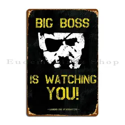 The Phantom Pain Big Boss Is Watching You Paulfierce Metal Signs Funny Print Create Rusty Wall Mural Tin Sign Poster