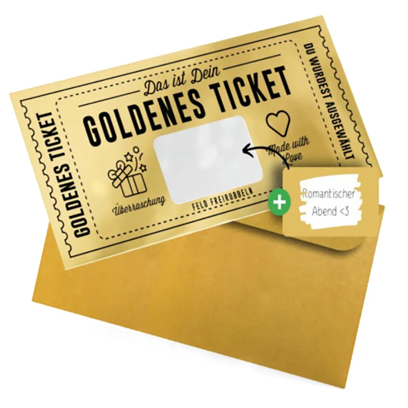【ST】1PCS Scratch Off Ticket Golden Ticket Scratch-off Card Raffle Gift Surprise Scratch-off Card Party Favor Cinema Voucher view 2