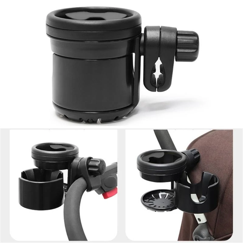 M76C ترقية حامل الكأس عربة عالمية/كرسي يدفع باليد حاملي الأكواب زجاجة منظم حامل زجاجة مزدوجة للدراجات النارية #2